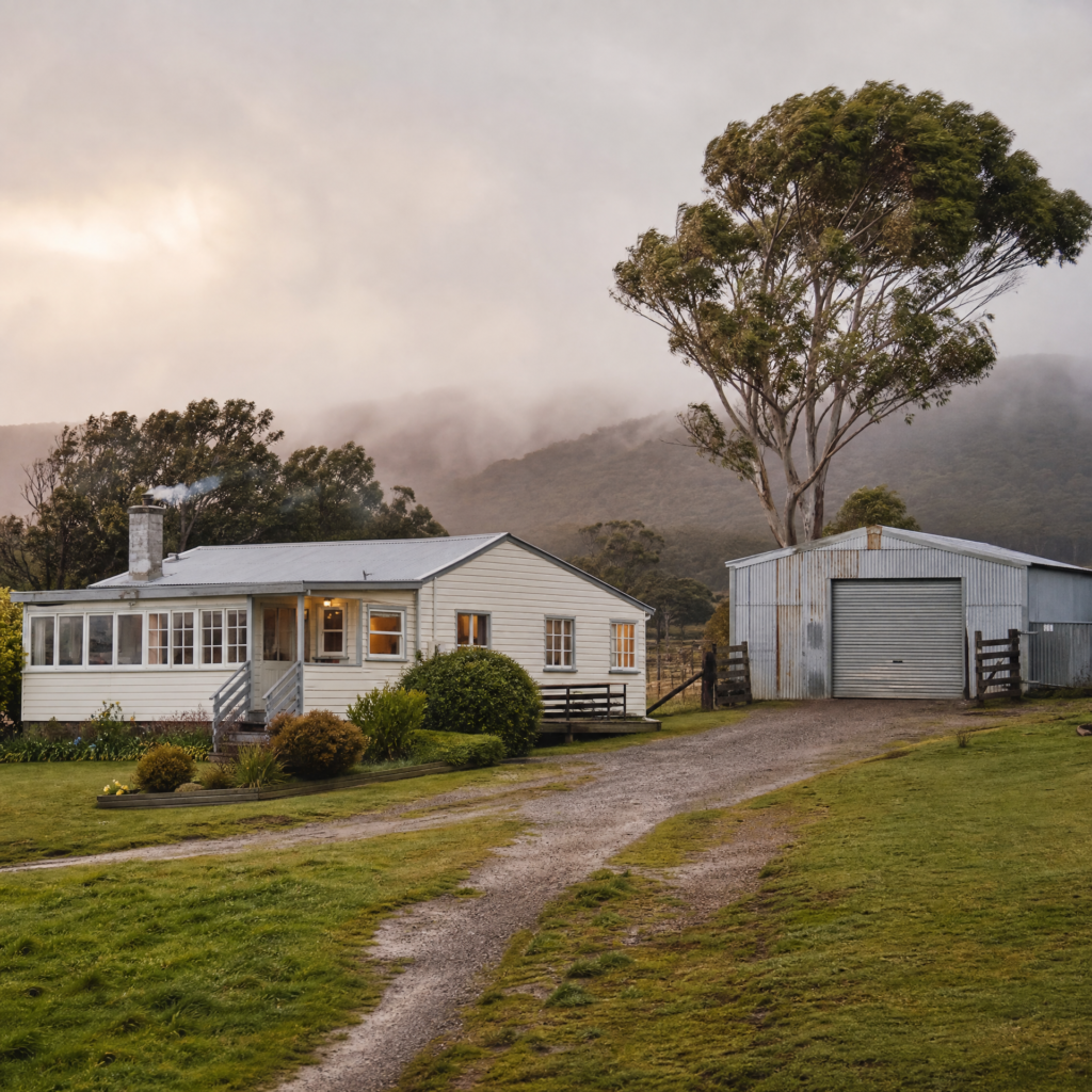 tasmania rural rental cottage 700pw
